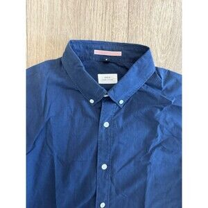 Apolis Global Citizen Men’s Large Button Down Navy Long Sleeve Shirt  Cotton